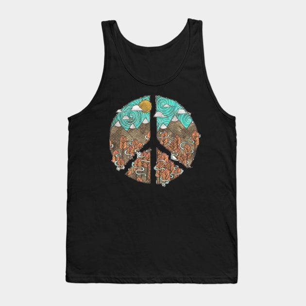 Peace Sign Tank Top by Honu Art Studio